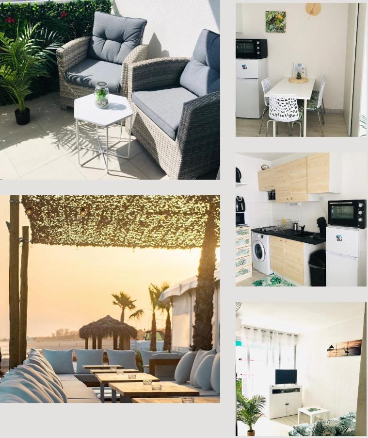 studio 25m2 climatisé - wifi gratuit - situé 150 metres mer - parking - avec balcon La Grande-Motte Esterno foto